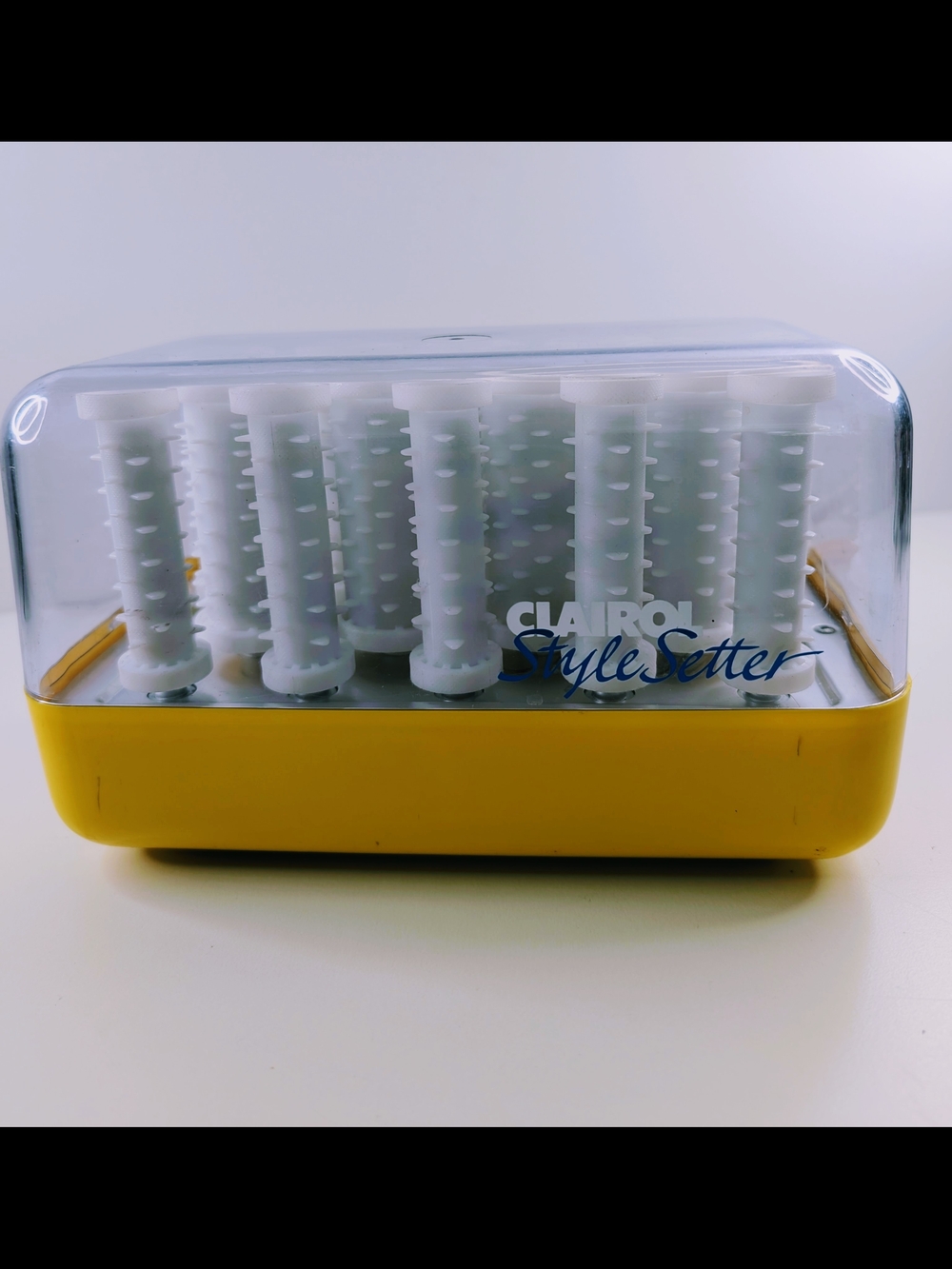 Clairol C-14 Style Setter Hairsetter Hot Rollers w/ 12 Clips TESTED WORKS